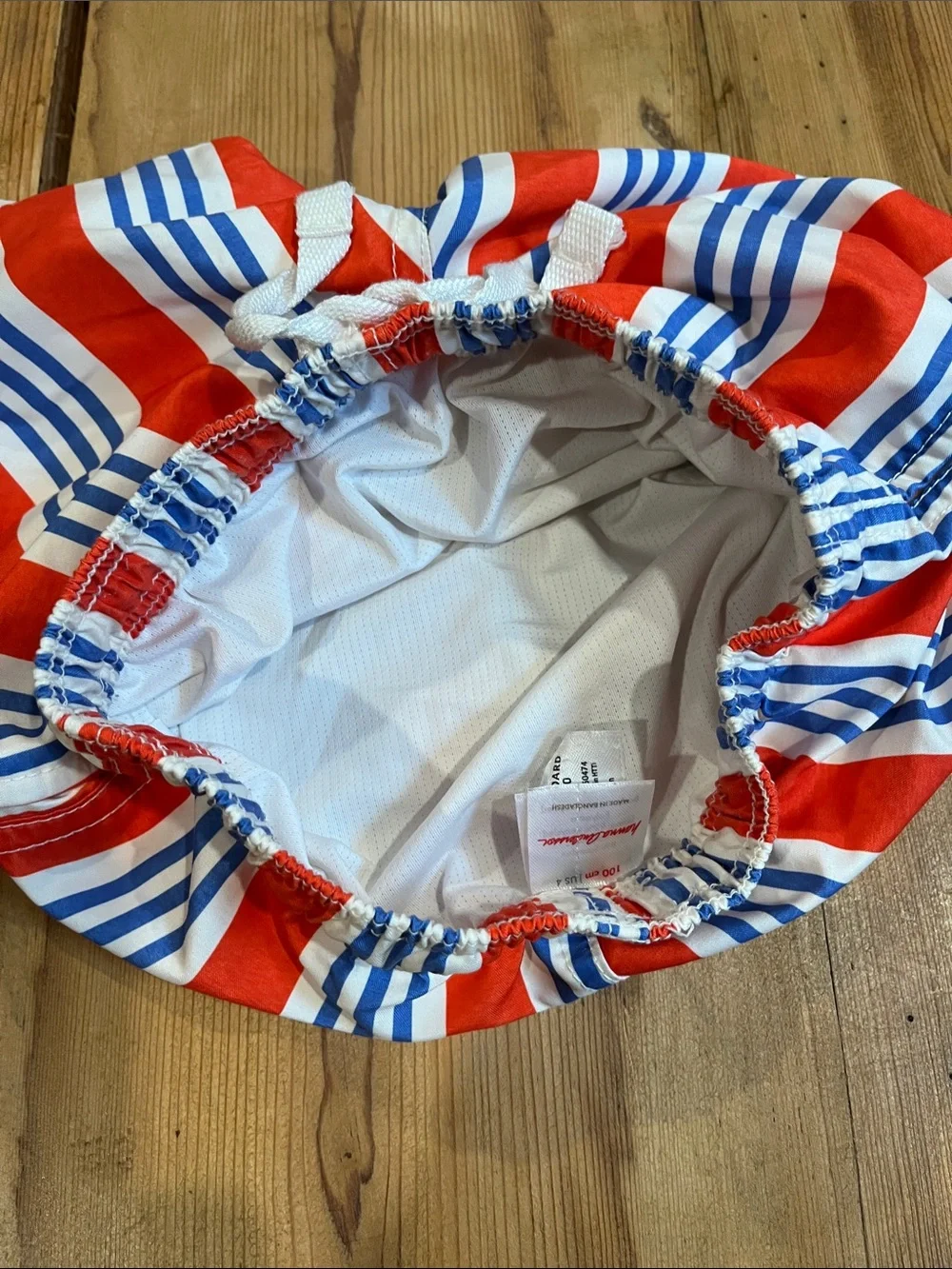 HANNA ANDERSSON 100 Red & Blue Stripe Swimming Trunks